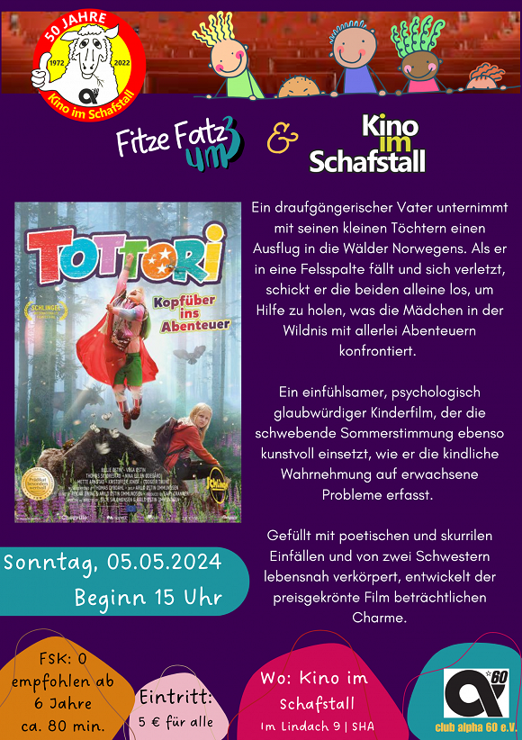 Fitze Fatz um 3 & Familien-Kino im Schafstall: Tottori!