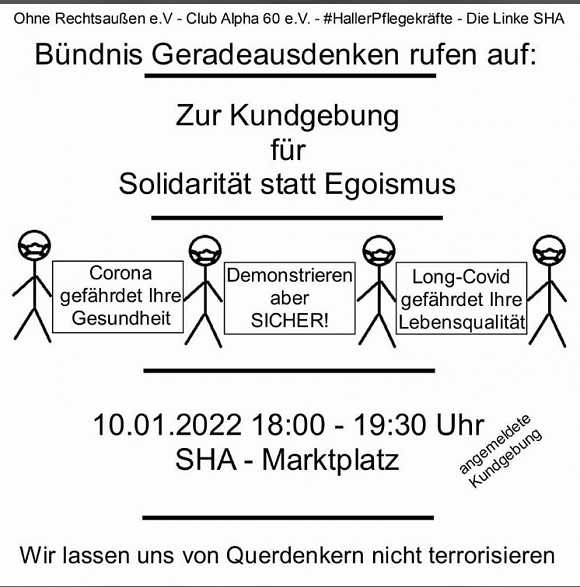 Kundgebung für Solidarität statt Egoismus