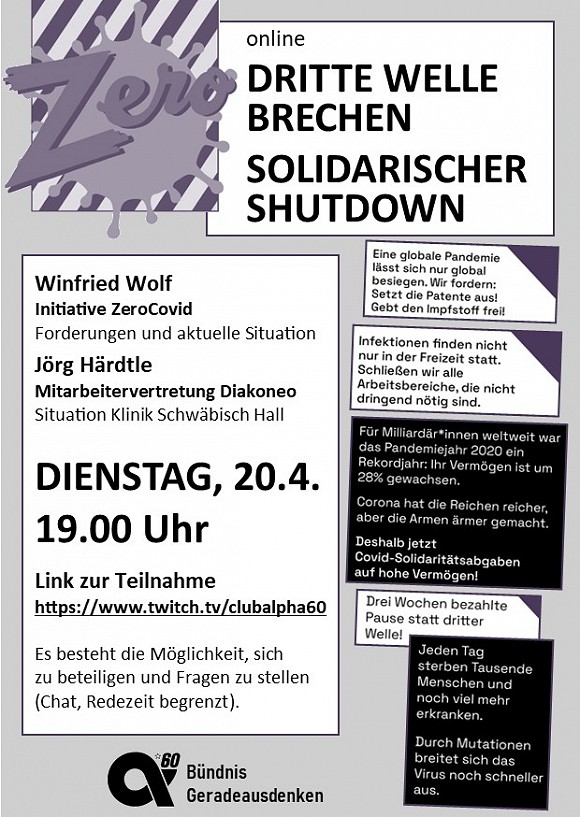Dritte Welle brechen - Solidarischer Shutdown