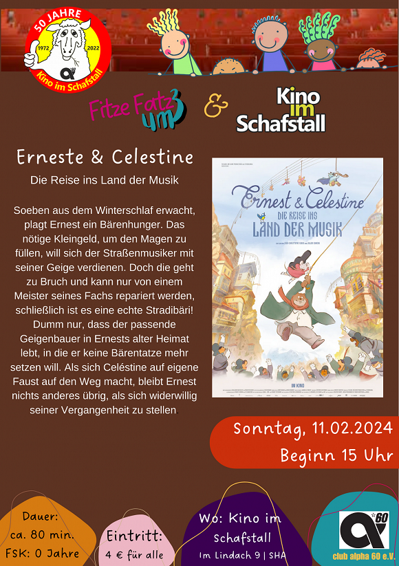 Fitze Fatz um 3 & Kino im Schafstall: Familienkino