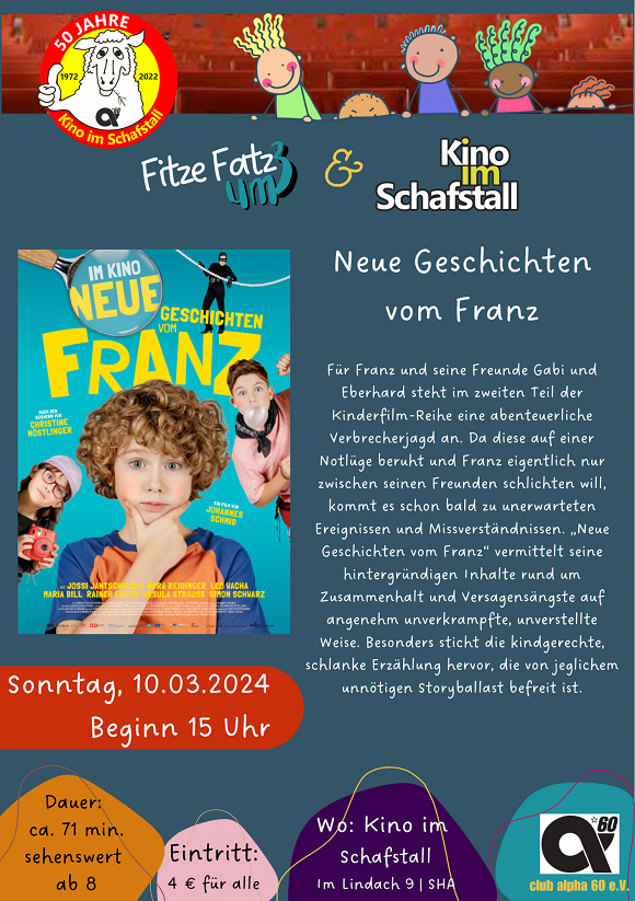 Fitze Fatz um 3 & Familien-Kino im Schafstall